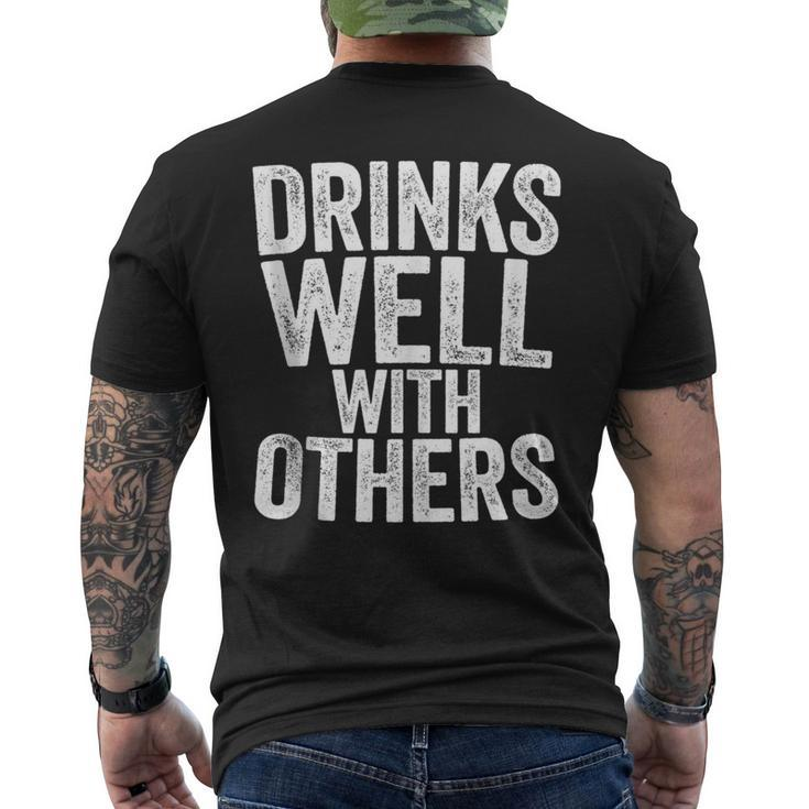 Drinks Well With Others Drinking Men's T-shirt Back Print