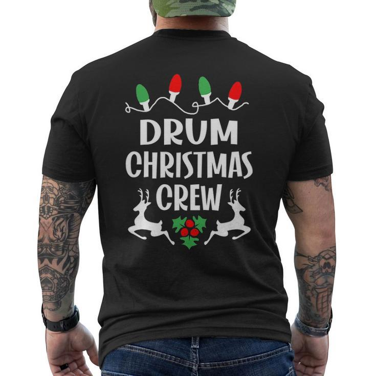 Drum Name Gift Christmas Crew Drum Mens Back Print T-shirt