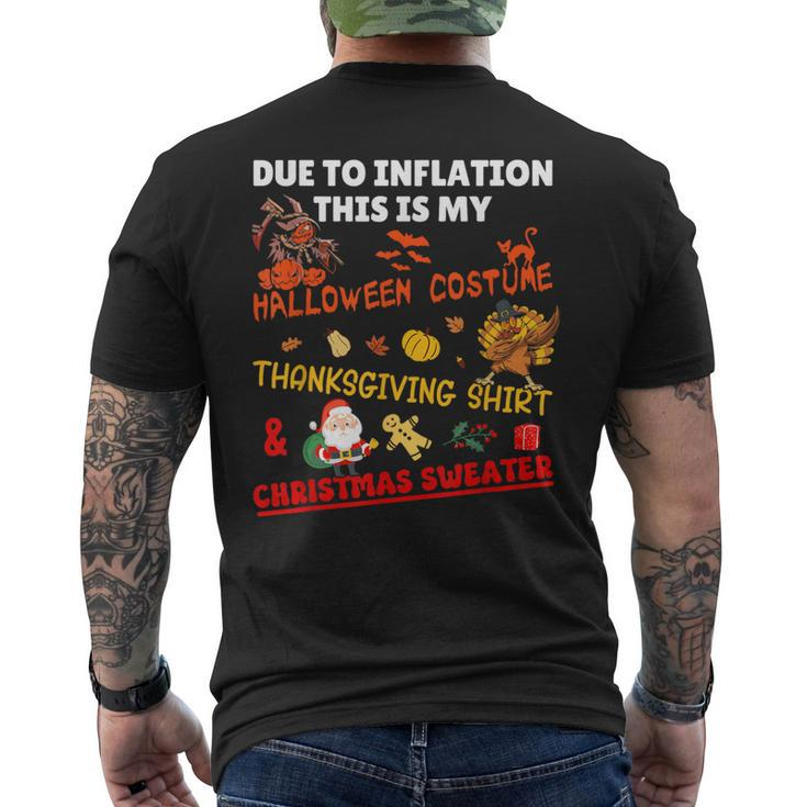 Due To Inflation This Is My Halloween Costume Men's T-shirt Back Print