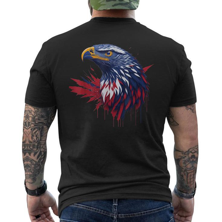 Eagle Of Freedom Merica Patriotic Usa Flag 4Th Of July 2023 Mens Back Print T-shirt