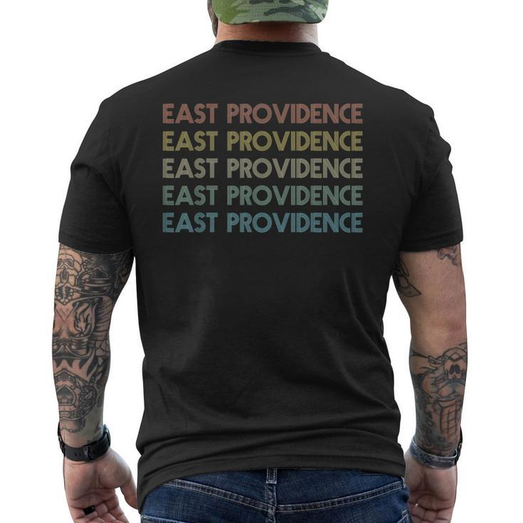 East Providence Rhode Island Pride Vintage State Ri  Mens Back Print T-shirt