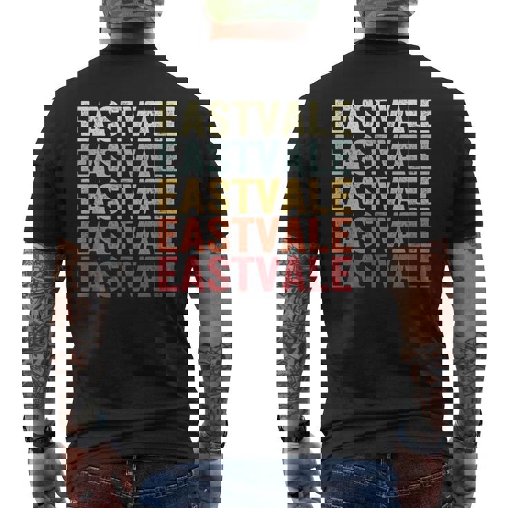 Eastvale California Eastvale Ca Retro Vintage Text Men's T-shirt Back Print