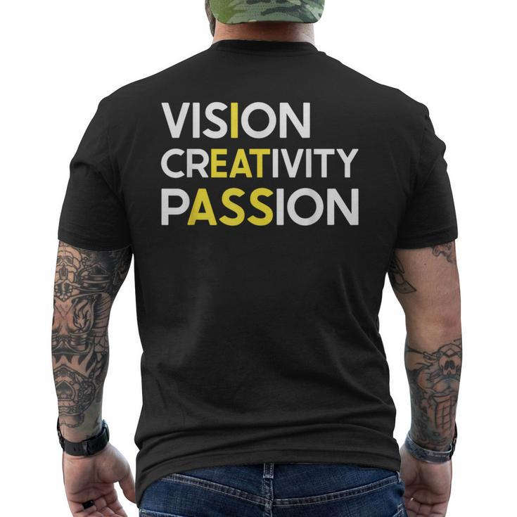 I Eat Ass Vision Creativity Passion Secret Message Men's T-shirt Back Print