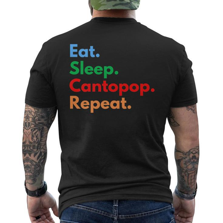 Eat Sleep Cantopop Repeat For Cantonese Pop Lovers Men's T-shirt Back Print