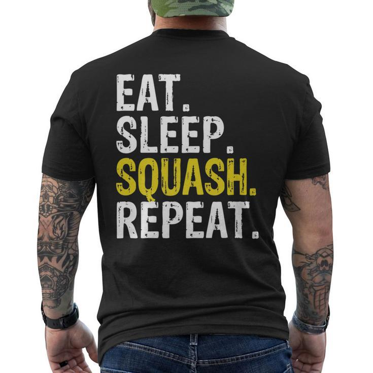 Eat Sleep Squash Repeat Men's T-shirt Back Print