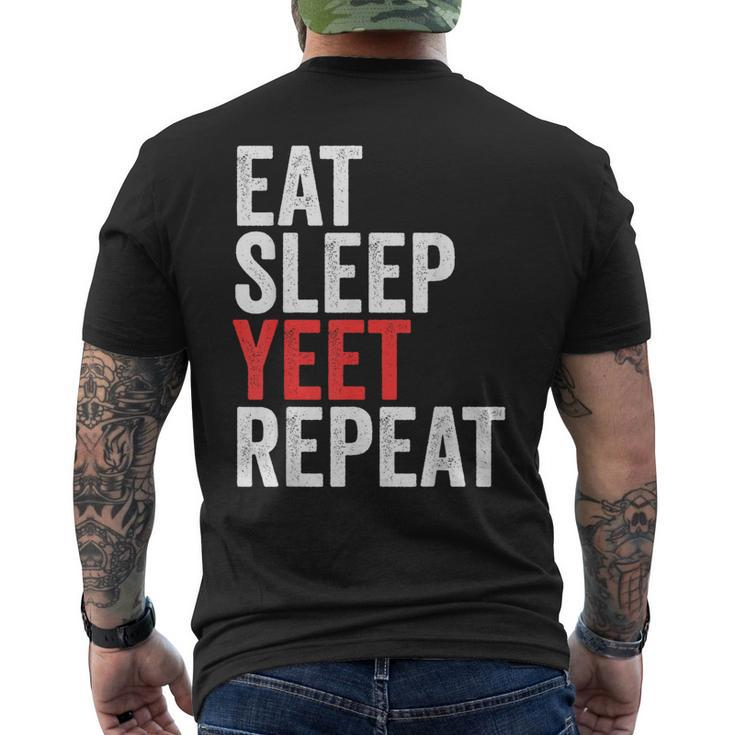 Eat Sleep Yeet Repeat Popular Dance Quote Men's T-shirt Back Print