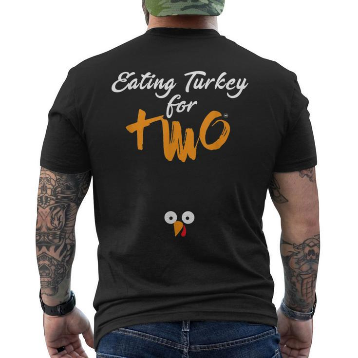 Eating Turkey For Two Maternity  Design Mens Back Print T-shirt