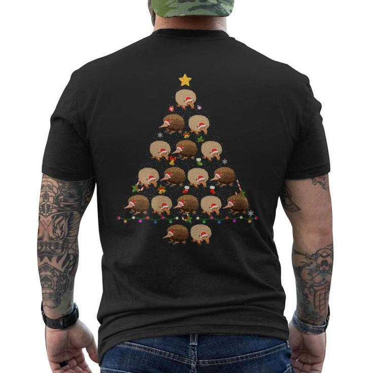 Echidna Christmas Tree Ugly Christmas Sweater Men's T-shirt Back Print