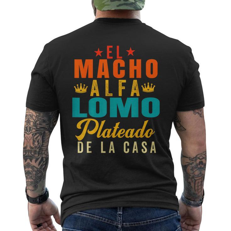 El Macho Lomo Plateado De La Casa Papa Dia Del Padre  Mens Back Print T-shirt