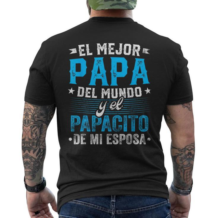 El Mejor Papa Del Mundo Camisa Para Dia Del Padre Latino Dad  Mens Back Print T-shirt