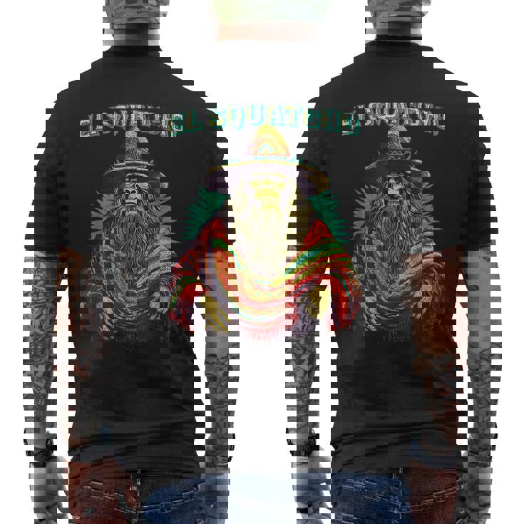 El Squatcho Poncho – Western Bigfoot Sasquatch Men's T-shirt Back Print