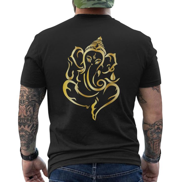 Elegant Lord Ganesha Hindu Indian God Spiritual Elephant Men's T-shirt Back Print