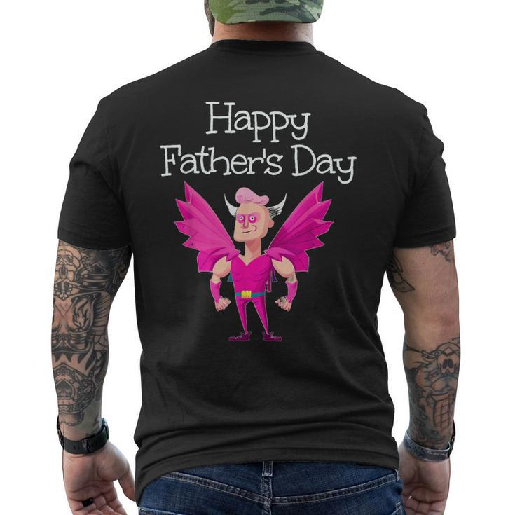 Embarrassing Dad In Girl Colors Happy Fathers Day For Women Men's Back Print T-shirt