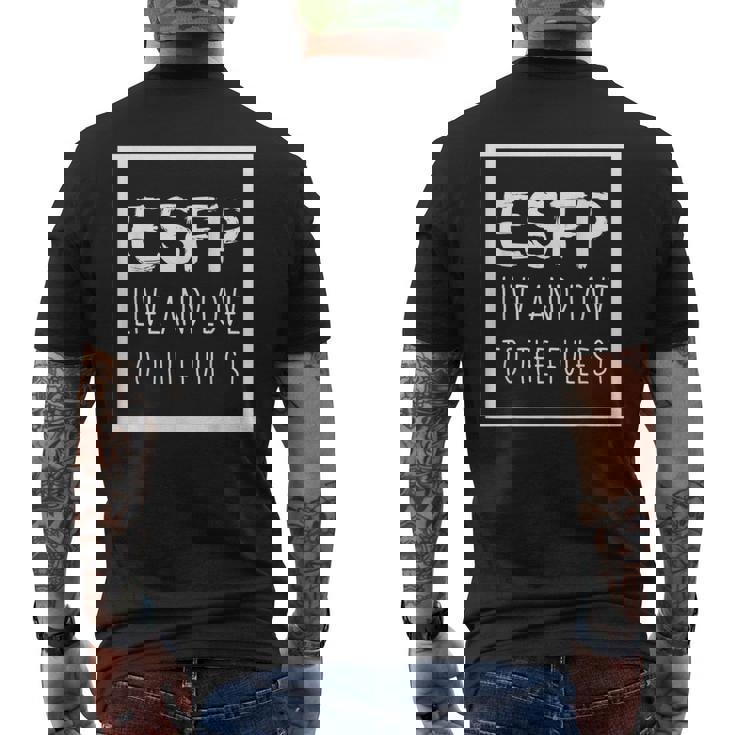 Esfp Extrovert Myers Briggs Personality Type Men's T-shirt Back Print