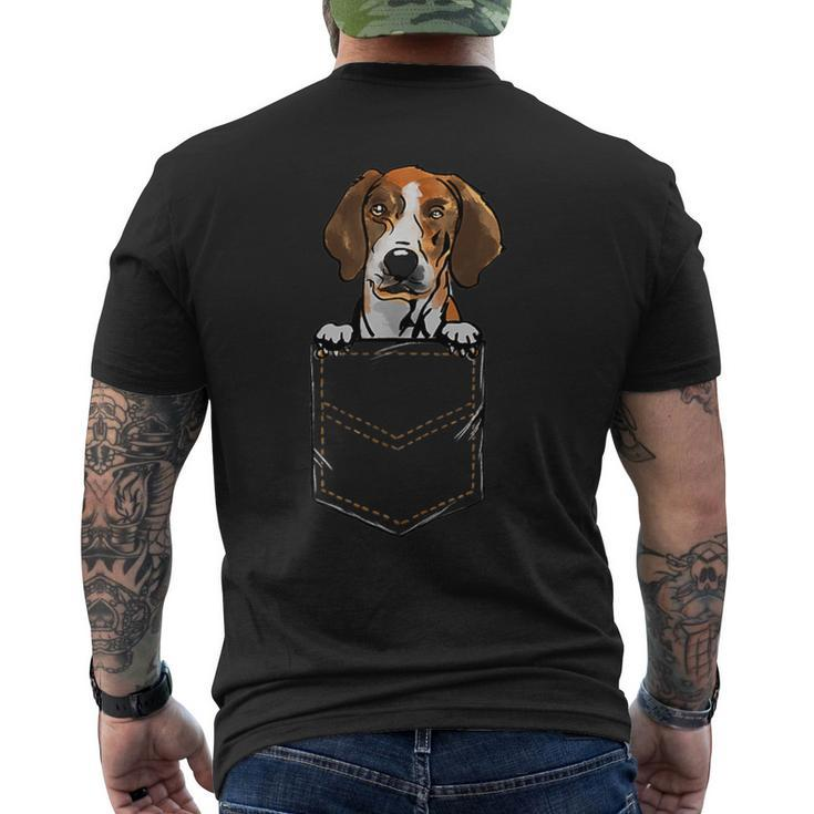 Estonian Hound Puppy For A Dog Owner Pet Pocket Men's T-shirt Back Print
