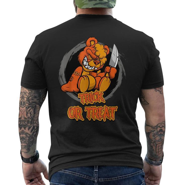 Evil Teddy Bear Trick Or Treat Scary Halloween  Mens Back Print T-shirt