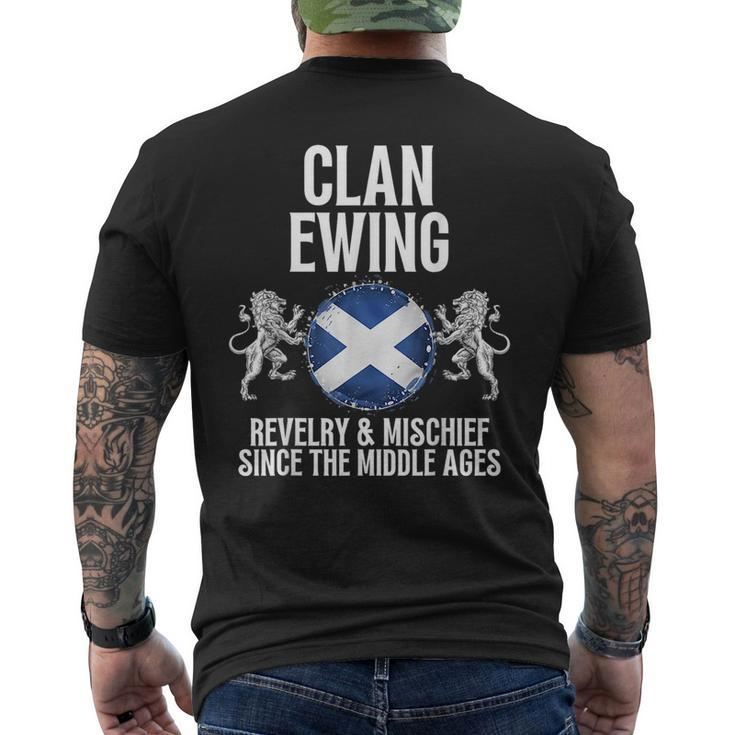 Ewing Clan Scottish Family Name Scotland Heraldry Mens Back Print T-shirt