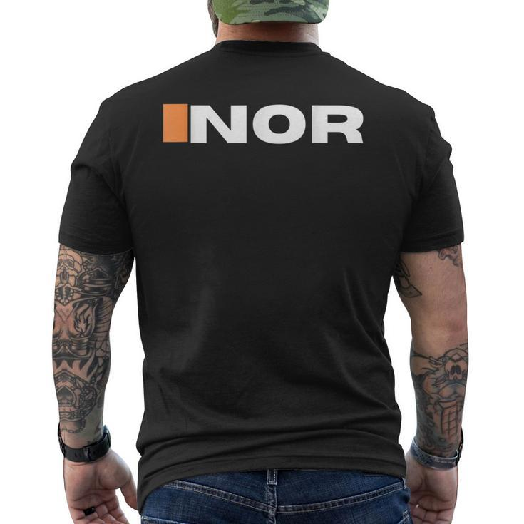 F1 Grid Names Lando Norris Mens Back Print T-shirt