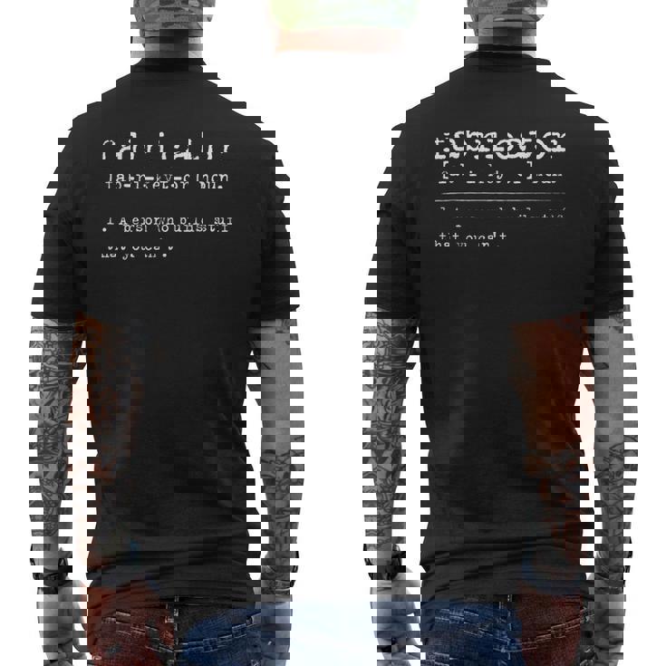 Fabricator Definition For Metal Fabricator Men's T-shirt Back Print