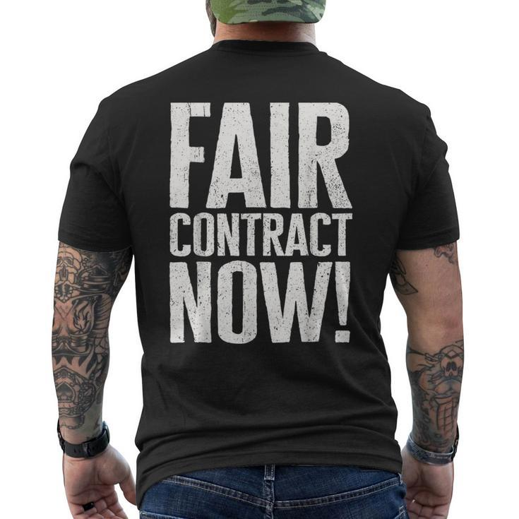 Fair Contract Now Writers Guild Of America Wga Strike Men's T-shirt Back Print