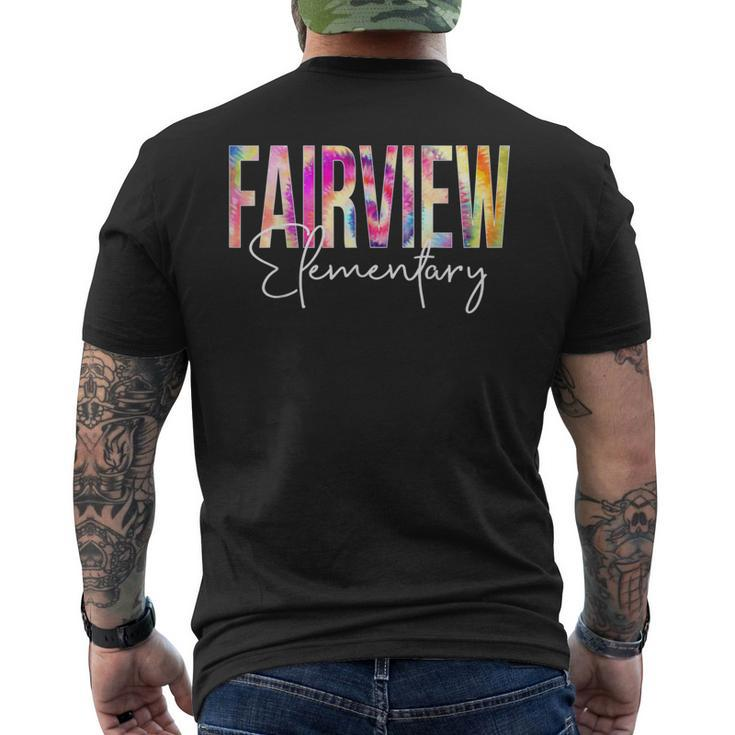 Fairview Elementary Tie Dye Back To School Appreciation Men's T-shirt Back Print