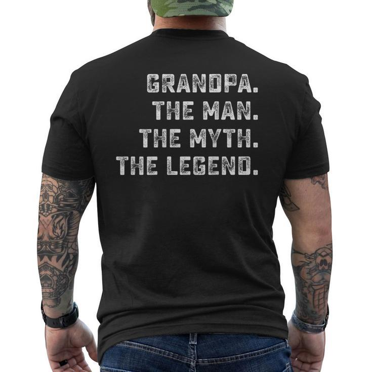 Family Group  Grandpa The Man The Myth The Legend  Mens Back Print T-shirt