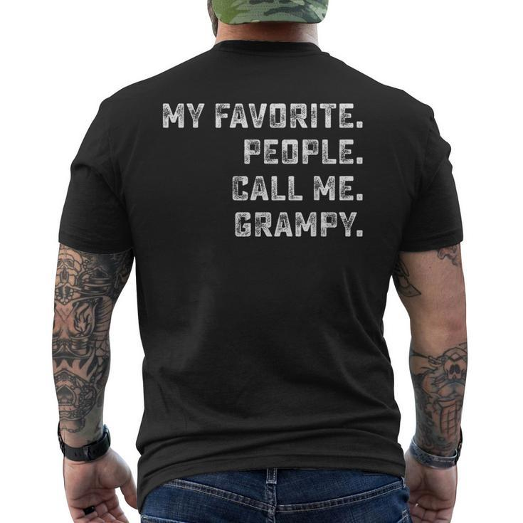 Family Matching My Favorite People Call Me Grampy Men's Back Print T-shirt
