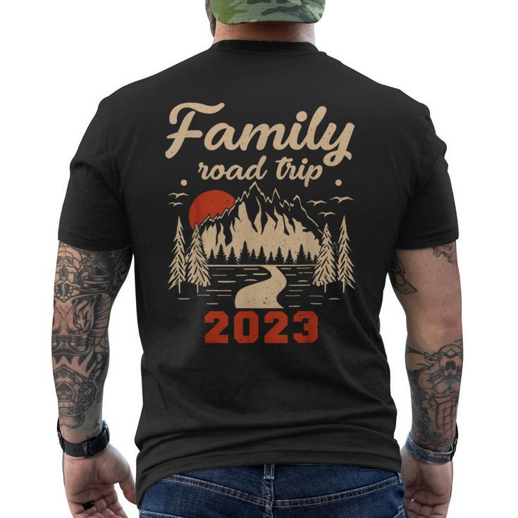 Family Road Trip 2023 Camping Crew Vacation Holiday Trip  Vacation Gifts Mens Back Print T-shirt