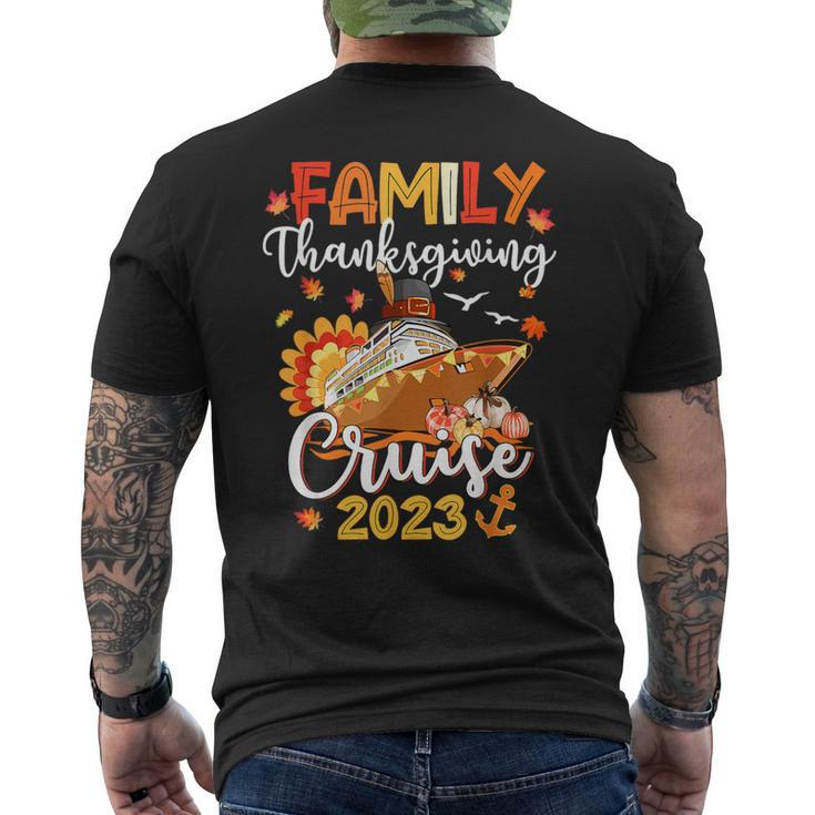 Family Thanksgiving Cruise 2023 Autumn Cruise Squad Matching Men's T-shirt Back Print