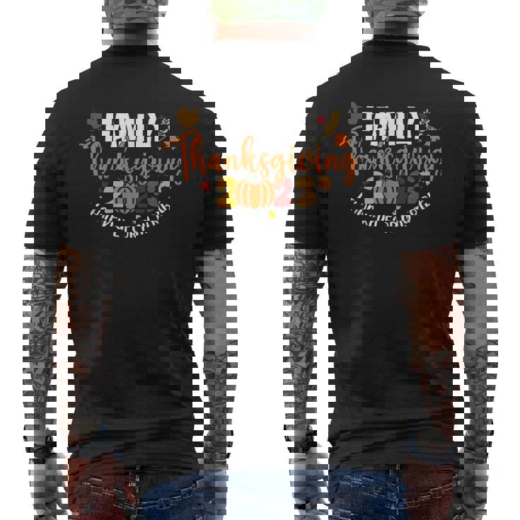 Family Thanksgiving Thanksgiving Cruise Family Pumpkin Men's T-shirt Back Print