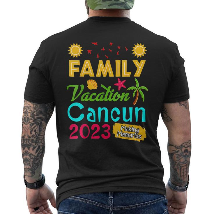 Family Vacation Cancun 2023 Summer Family Trip  Mens Back Print T-shirt