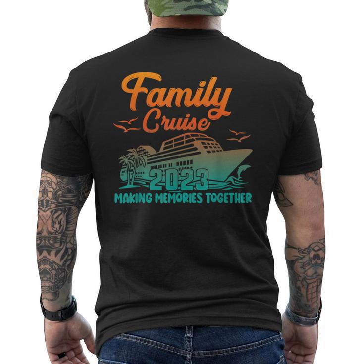 Family Vacation Cruise 2023  Mens Back Print T-shirt