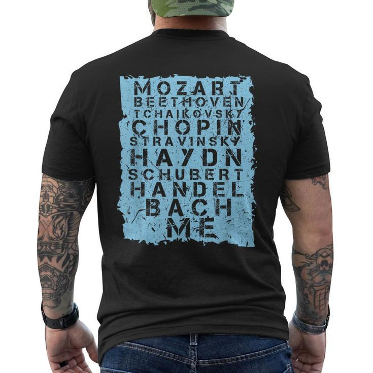 Famous Classical Music Composer Musician Mozart Men's T-shirt Back Print