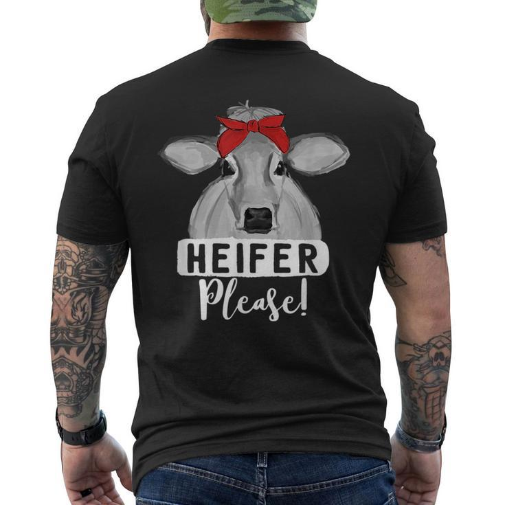 Farm Cow Heifer Please Farmer Gifts Mens Back Print T-shirt