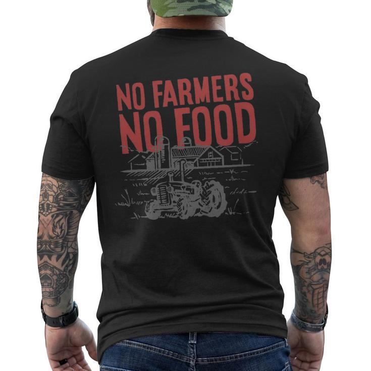 Farmer  No Farmer No Food  - Farmer  No Farmer No Food  Mens Back Print T-shirt