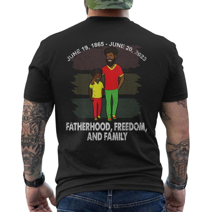 Father And Son Junenth Fatherhood Black History African  Mens Back Print T-shirt