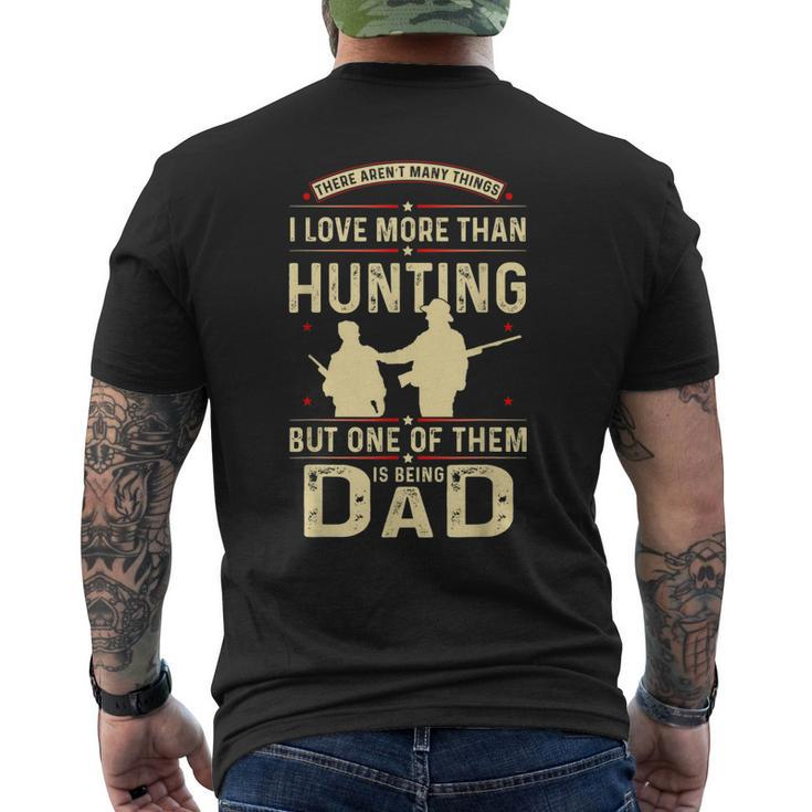 Father Hunting Lover Dad Fathers Day Men's Back Print T-shirt