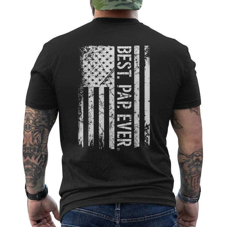 Fathers Day Best Pap Ever American Flag Gift For Men  Mens Back Print T-shirt