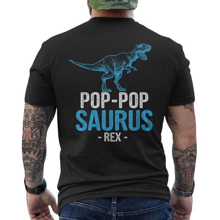 Fathers Day For Grandpa Poppop Saurus Rex Men's Back Print T-shirt