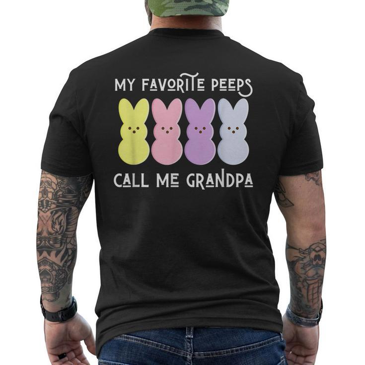 My Favorite Peeps Call Me Grandpa Easter Basket Stuffer Men's Back Print T-shirt