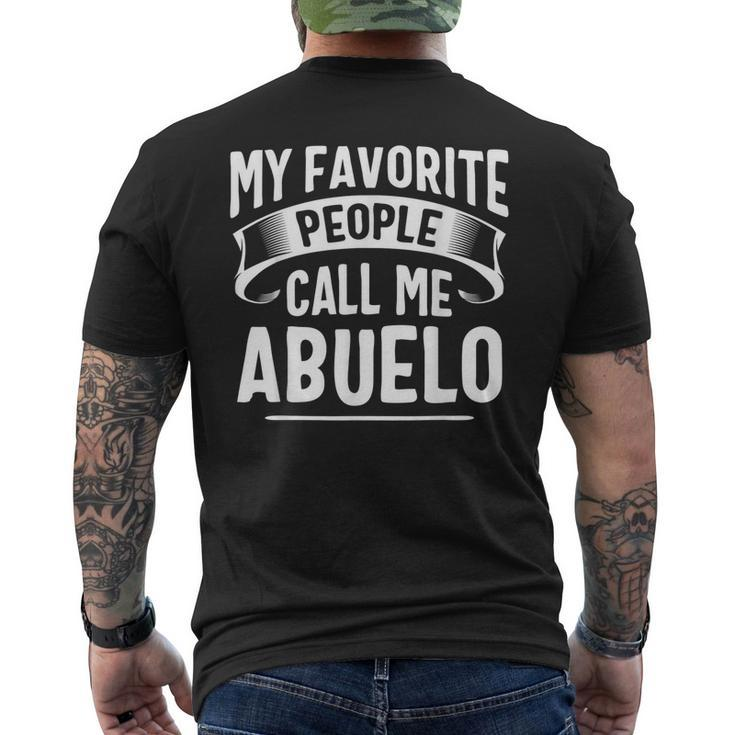 My Favorite People Call Me Abuelo Fathers Day Men's Back Print T-shirt