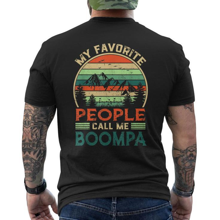 My Favorite People Call Me Boompa Fathers Day Vintage Men's Back Print T-shirt