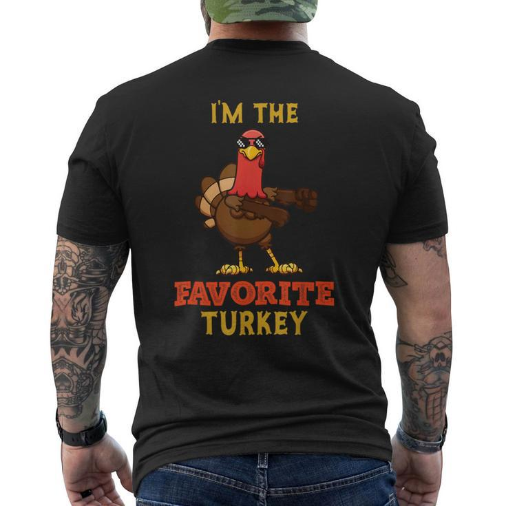 Favorite Turkey Matching Family Group Thanksgiving Men's T-shirt Back Print