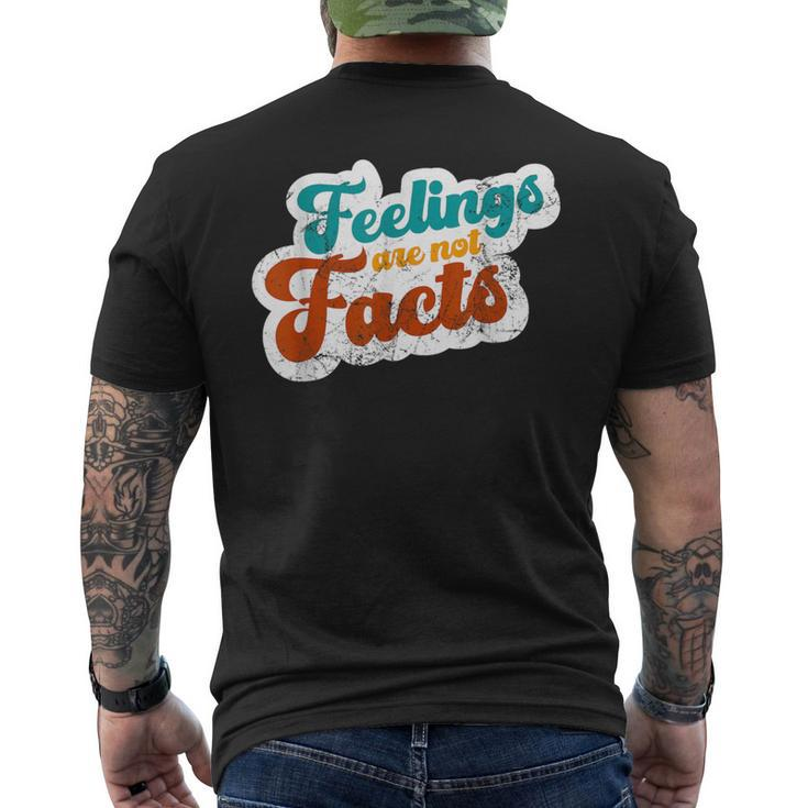 Feelings Are Not Facts Mental Health Awareness Men's T-shirt Back Print