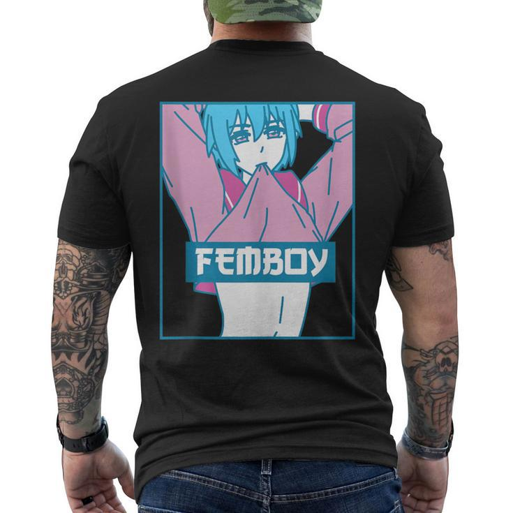 Femboy Aesthetic Pastel Yaoi Anime Boy Crossdressing Men's T-shirt Back Print