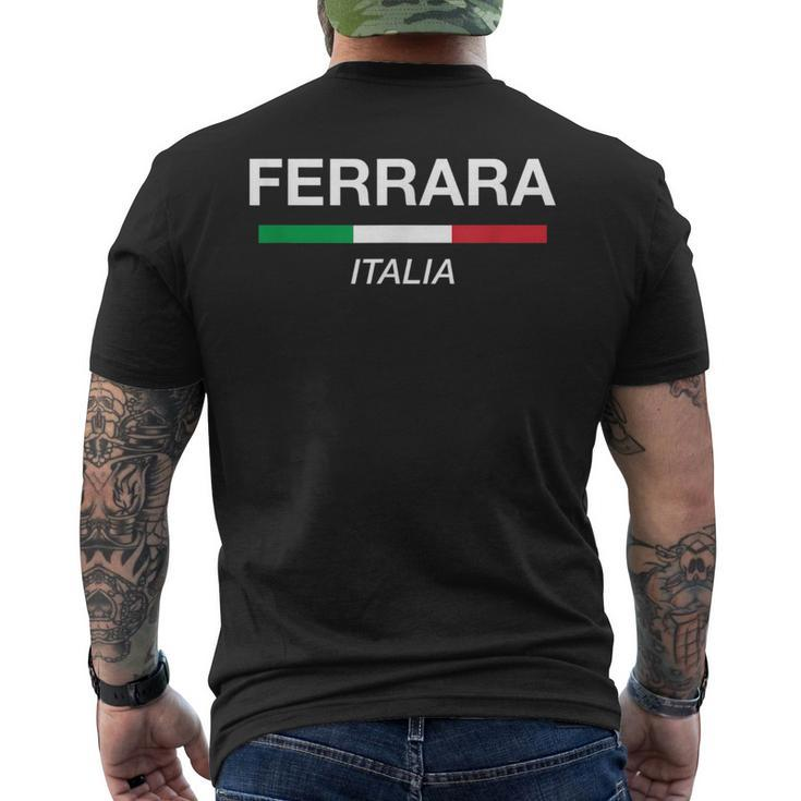 Ferrara Italian Name  Italia Family Reunion T  Mens Back Print T-shirt