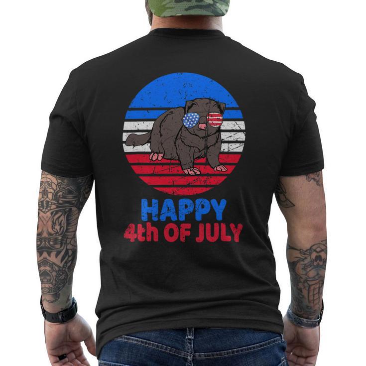 Ferret 4Th Of July For Ferret Lover Retro July 4Th Mens Back Print T-shirt