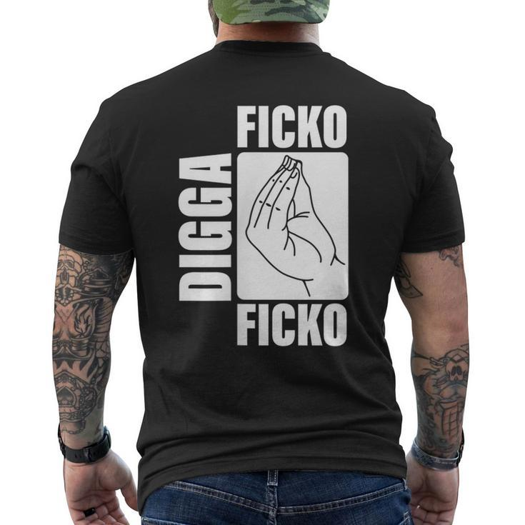 Ficko Digga Ficko Meme Hand Sign Italian Gesture  Mens Back Print T-shirt