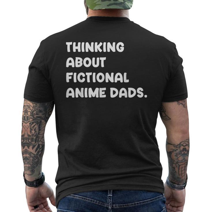 Fictional Anime Dads Weeb Girl Fanfic Fanfiction Lover For Women Men's Back Print T-shirt