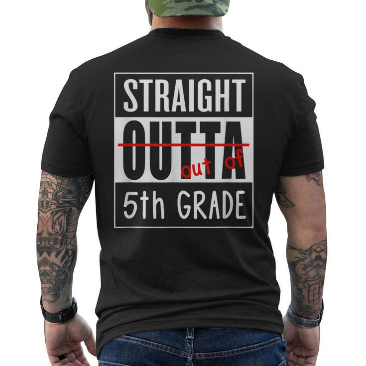 Fifth Grade Graduation Straight Outta 5Th Grade Men's Back Print T-shirt